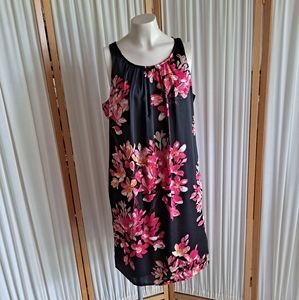 Dana Buchman black floral dress , medium